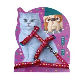 Printed cat harness & leash set