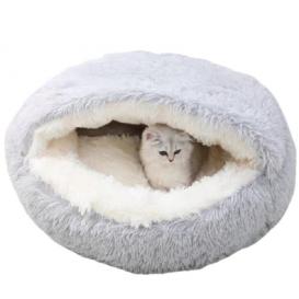 Long plush shell Pet dog bed