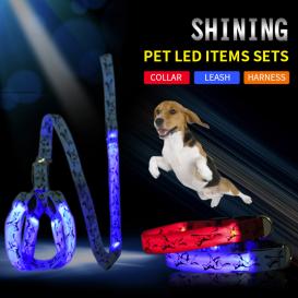 Outley LED Dog HARNESS Rechargeable Glowing 