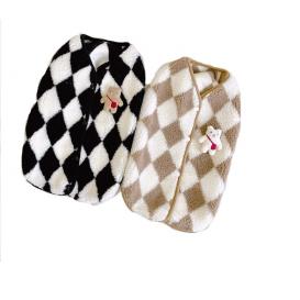 Dog Diamond Pattern Fleece Jacket Vest