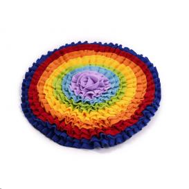 Snuffle Mat Slower Feeder Interactive Dog Rainbow Mat